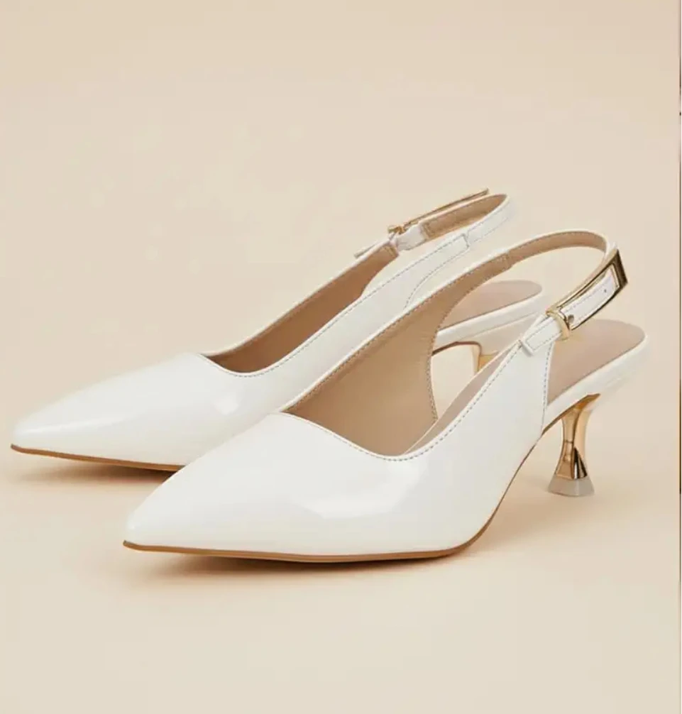 Trase Celestia Chic Slingback Kitten Heel Pumps for Women